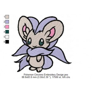 Pokemon Cincinno Embroidery Design
